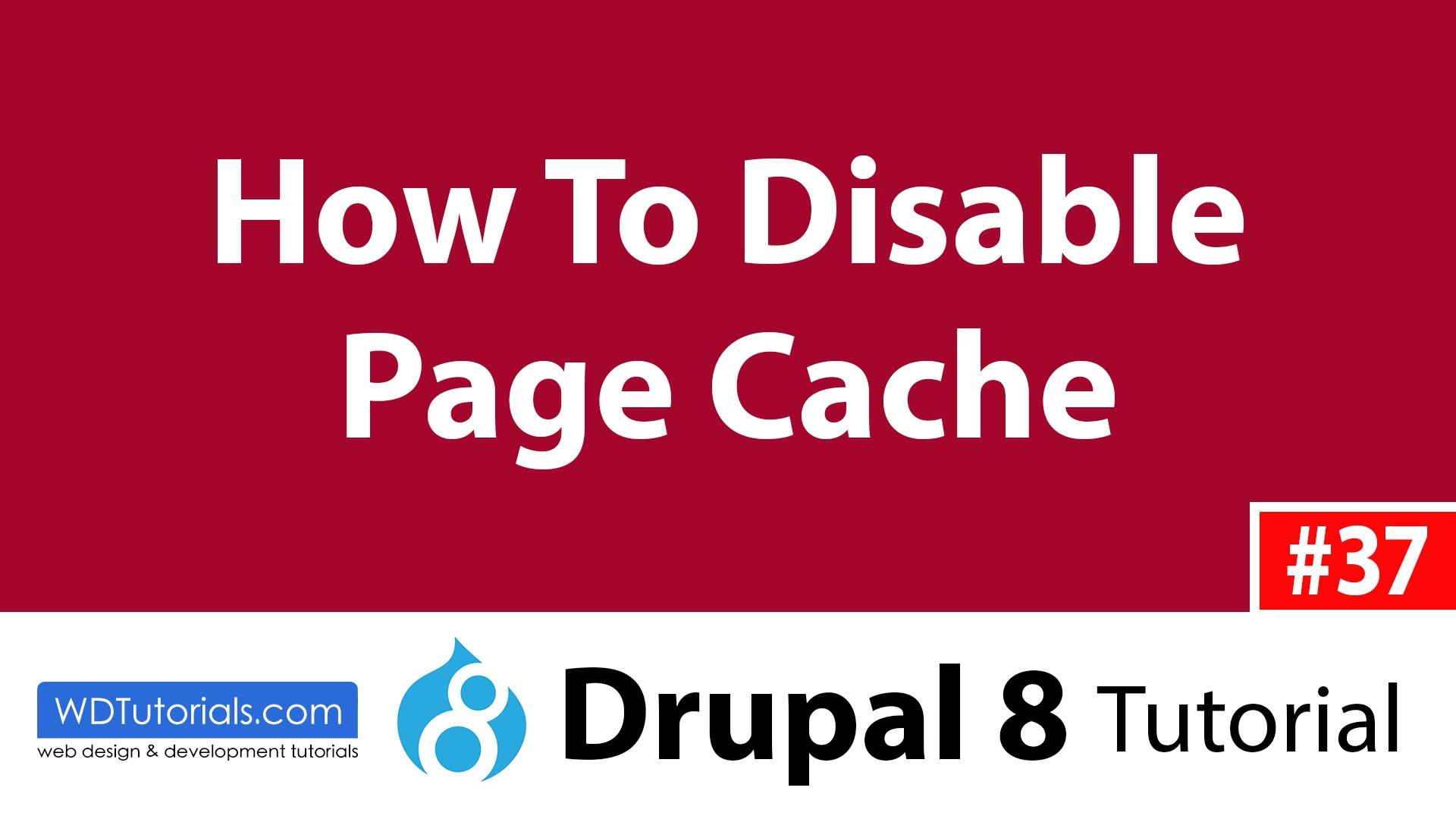 How to disable page cache